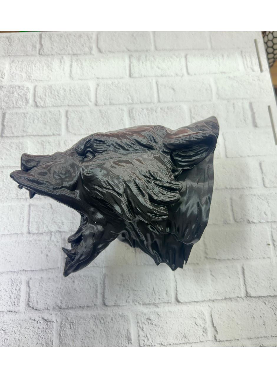 3D Siyah Ayı Başı Duvar Dekoru Modern Asılabilir Heykel 25x19 cm