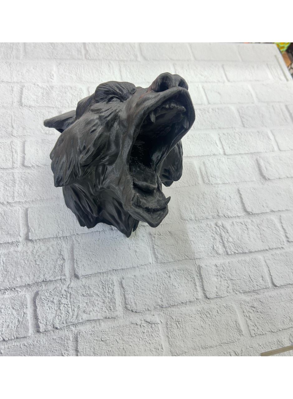 3D Siyah Ayı Başı Duvar Dekoru Modern Asılabilir Heykel 25x19 cm