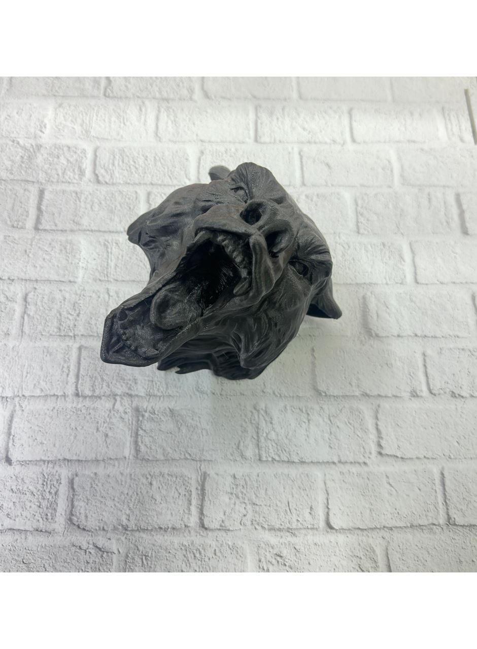 3D Siyah Ayı Başı Duvar Dekoru Modern Asılabilir Heykel 25x19 cm