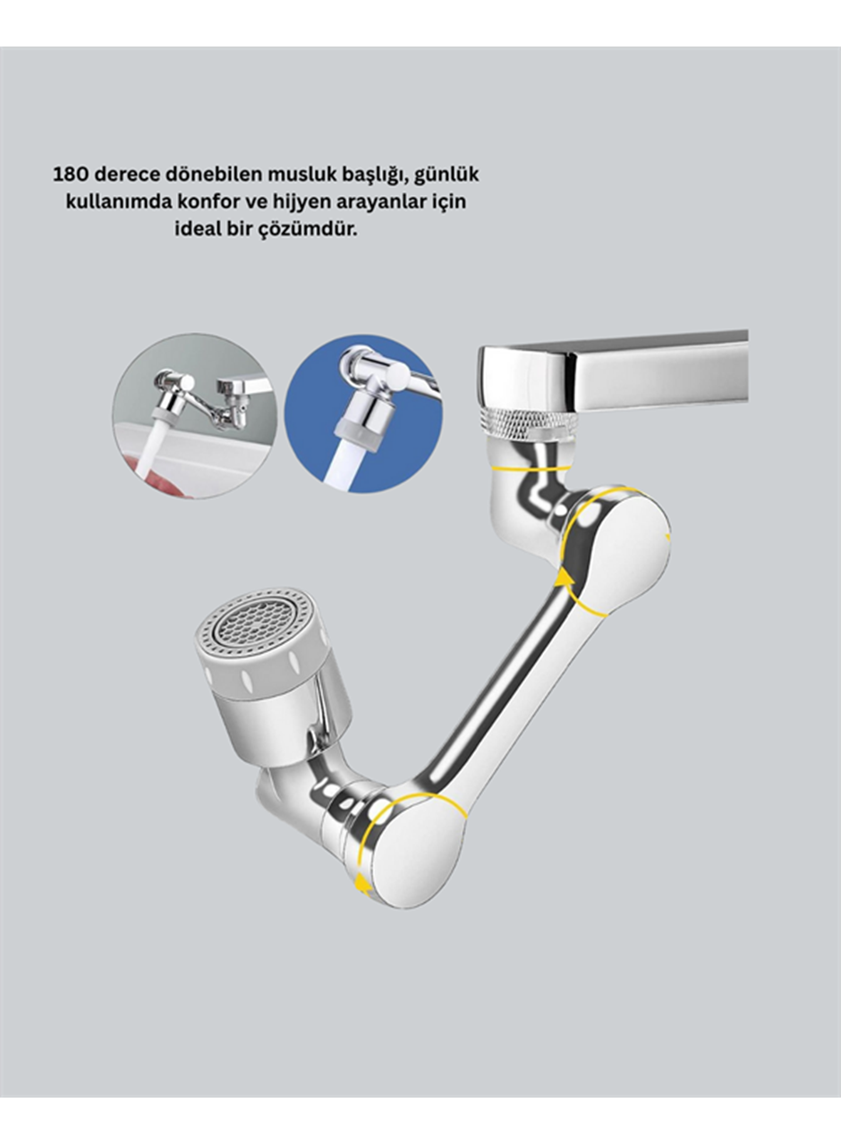 Esnek 1080° Musluk Başlığı 3 Eklemli Hareketli Su Modlu Lavabo Aparatı