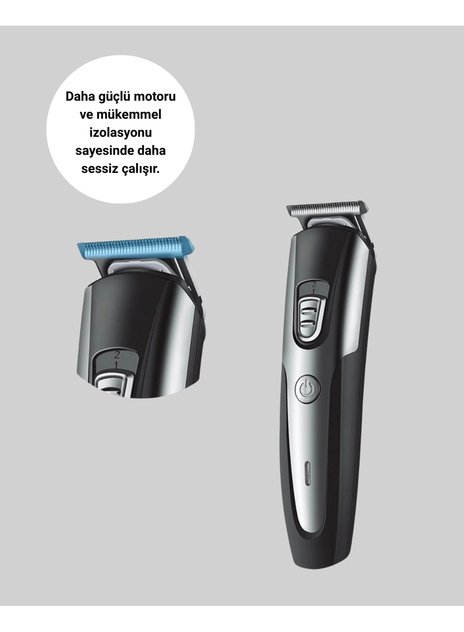 Ergonomik Profesyonel Tıraş Makinesi Saç Sakal Kesme ve Düzeltme