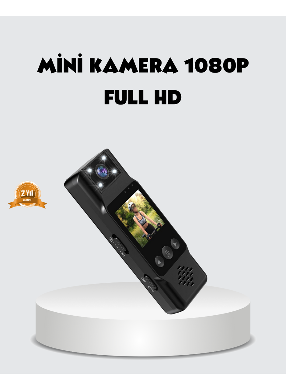 180 Derece Dönebilen Mini Kamera Full HD TFT Ekran Hareket Sensörlü