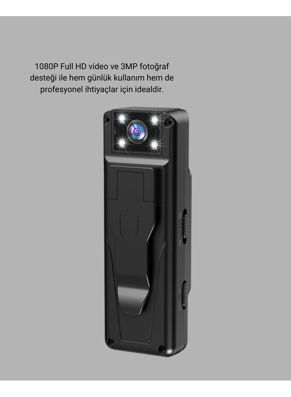 180 Derece Dönebilen Mini Kamera Full HD TFT Ekran Hareket Sensörlü