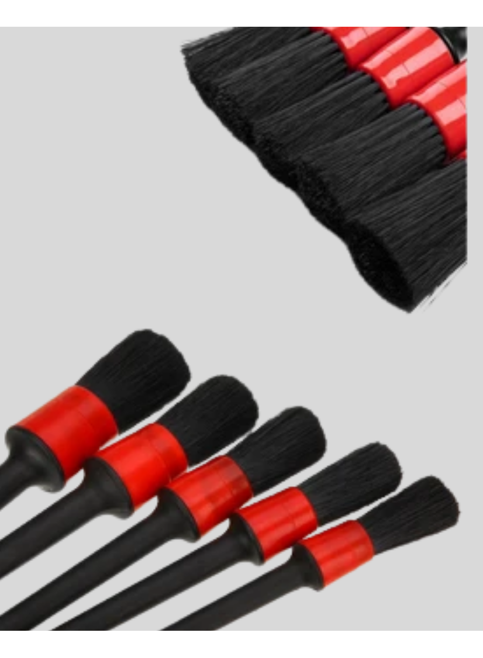 Araç Detay Temizlik Fırçası 5’li Set Çizmeyen Kıl Çok Yönlü Kullanım