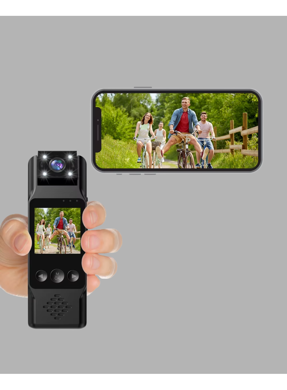 Mini Güvenlik Kamerası 1080P 3MP Fotoğraf 180° Ayarlanabilir Lens USB Şarjlı