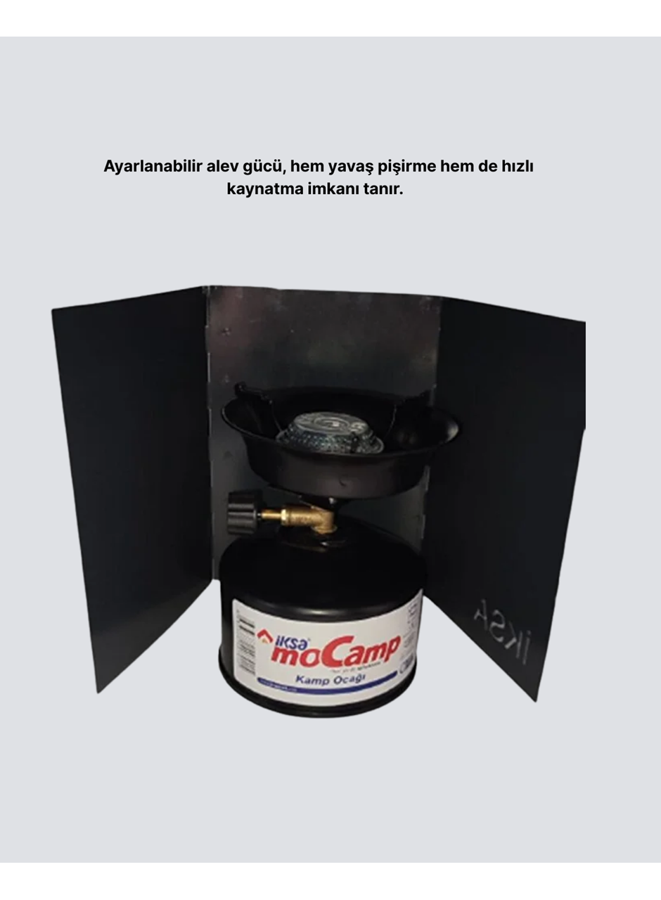 Kompakt Kamp Ocağı Seti Gaz Tüplü Ayarlanabilir Alevli 400g Hafif Tasarım