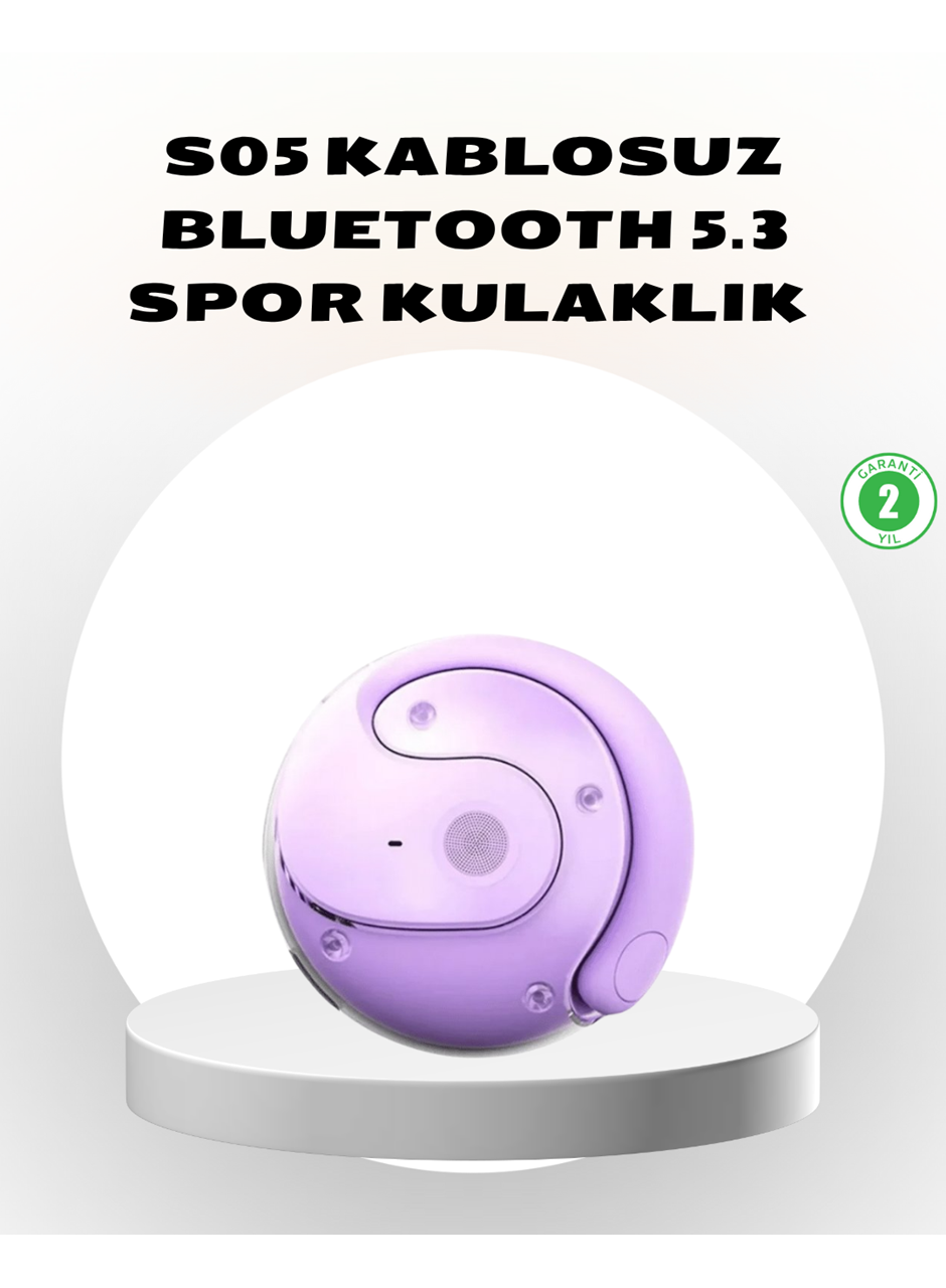 S05 Kablosuz Kulaklık Bluetooth 5.3 IPX4 Su Geçirmez Stereo Ses Otomatik Bağlantı