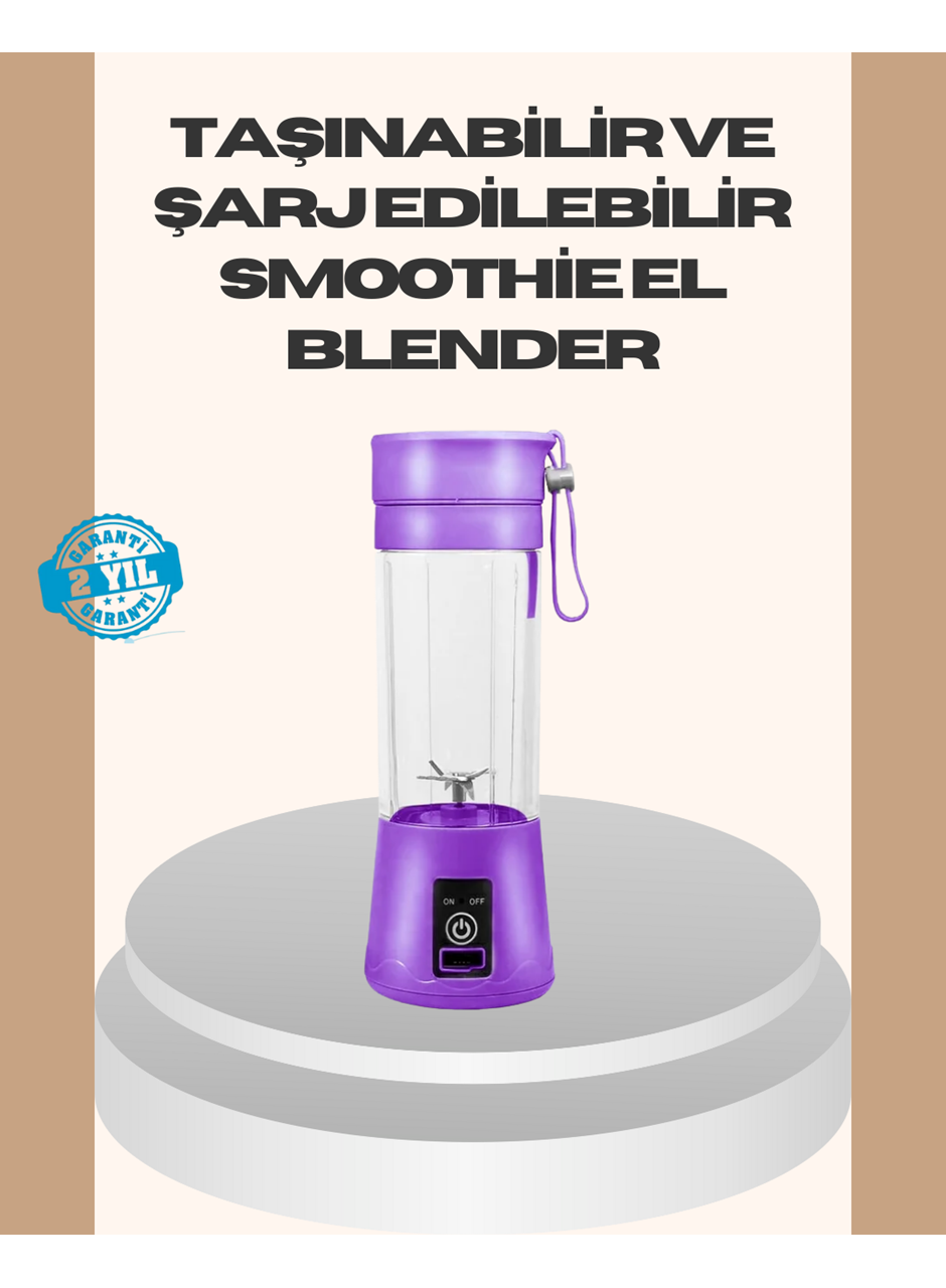 Mini Taşınabilir Blender 380ml USB Şarjlı Detoks Smoothie Hazırlayıcı
