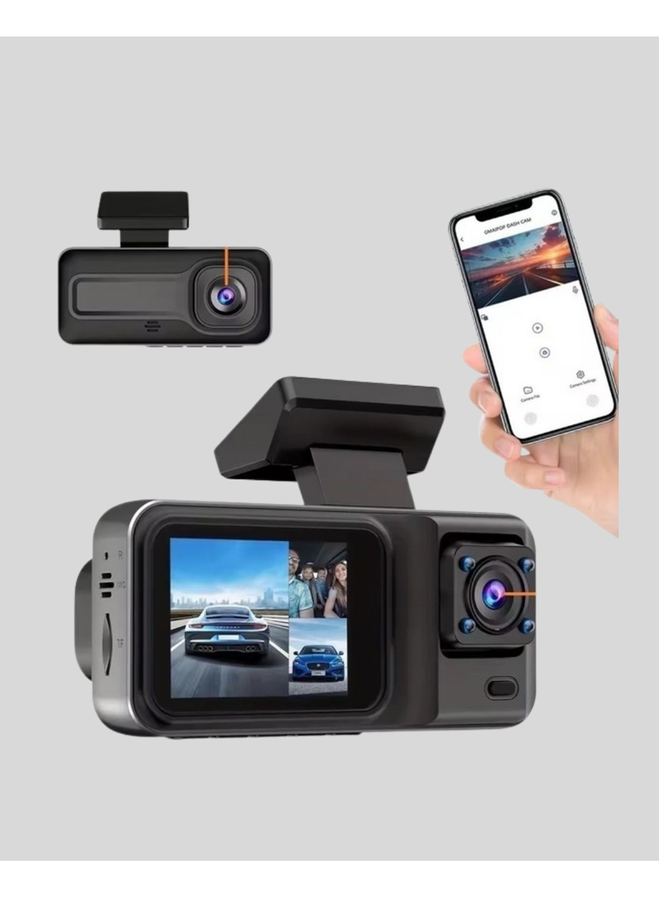 Full HD 3'lü Araç Kamerası Geri Görüş Destekli Park Modlu 1080P DVR