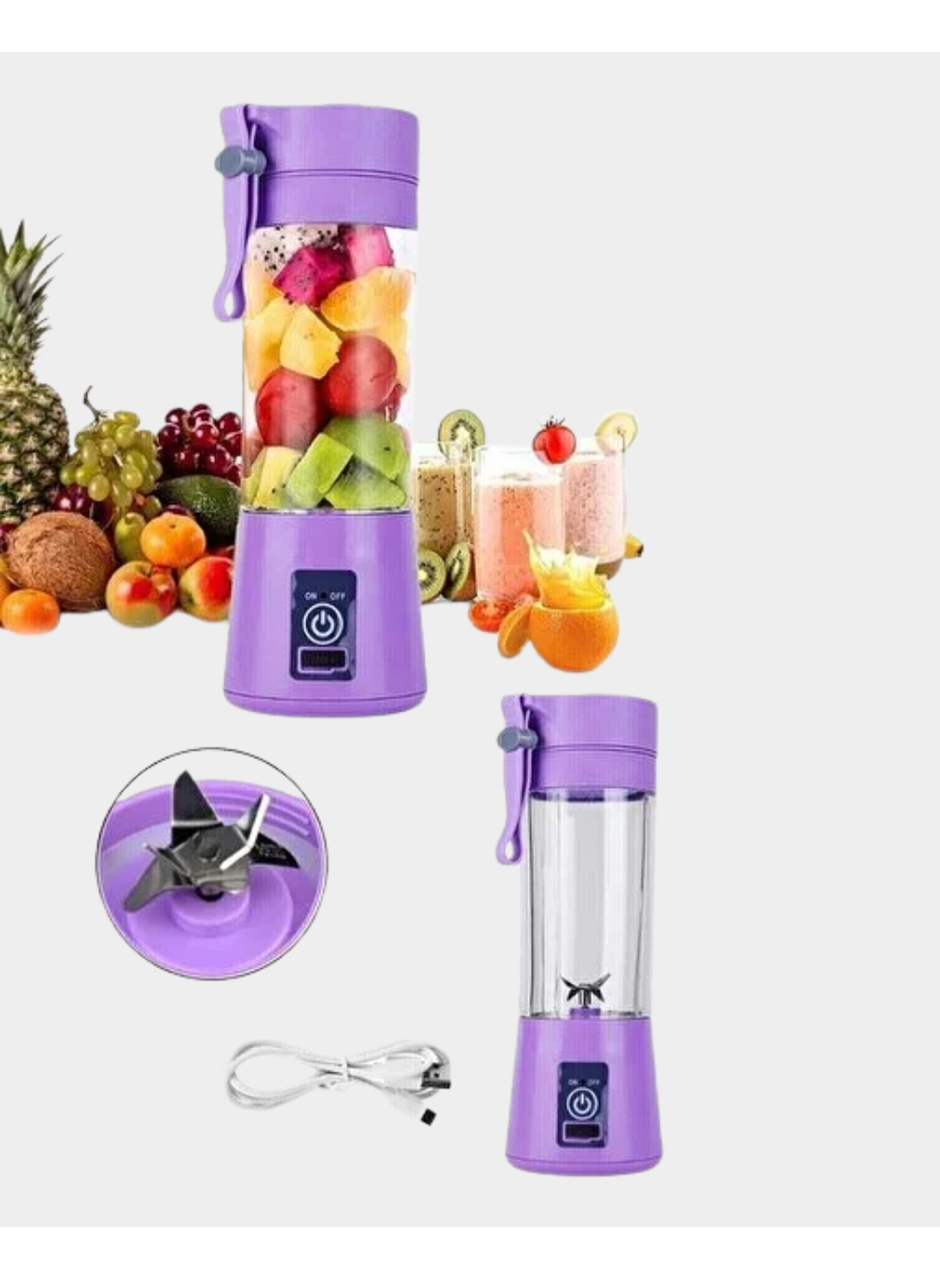 Taşınabilir USB Şarjlı Mini Smoothie Blender 380ml Çelik Bıçaklı Portatif