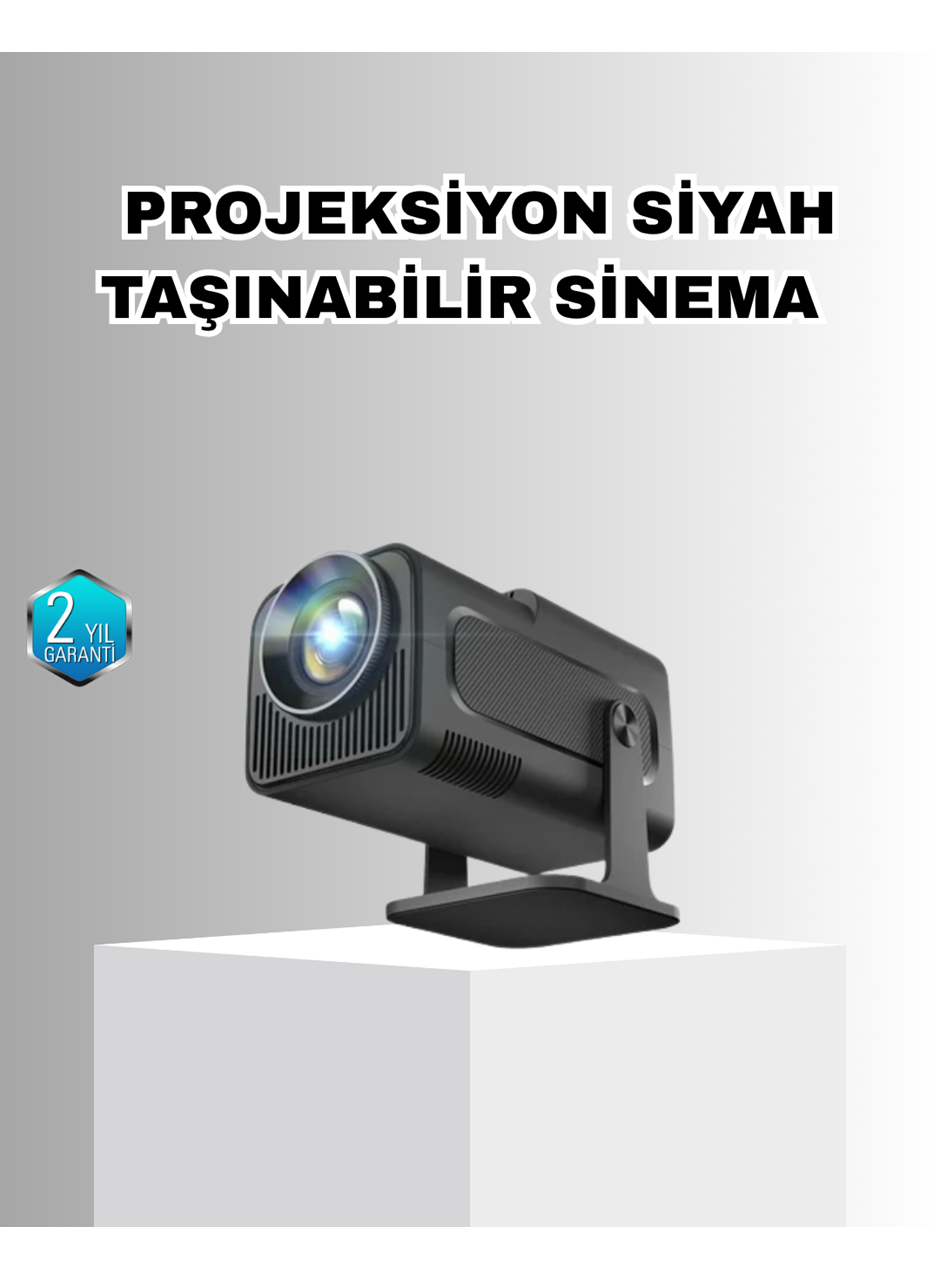 Taşınabilir Akıllı Projeksiyon HDMI USB Uyumlu Oyun Destekli Kompakt