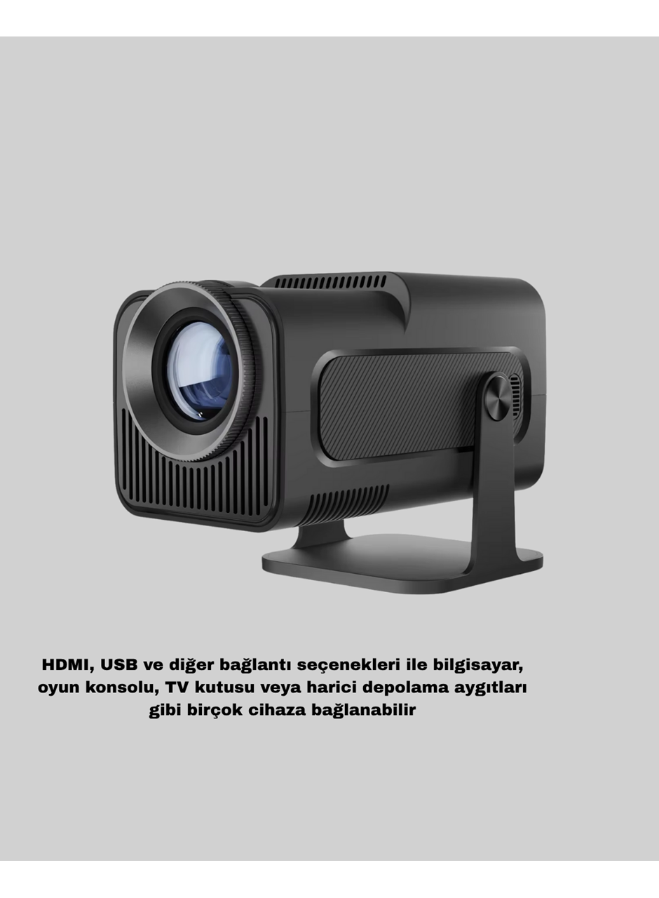 Akıllı Projeksiyon Cihazı HDMI USB Bağlantılı Taşınabilir Enerji Tasarruflu