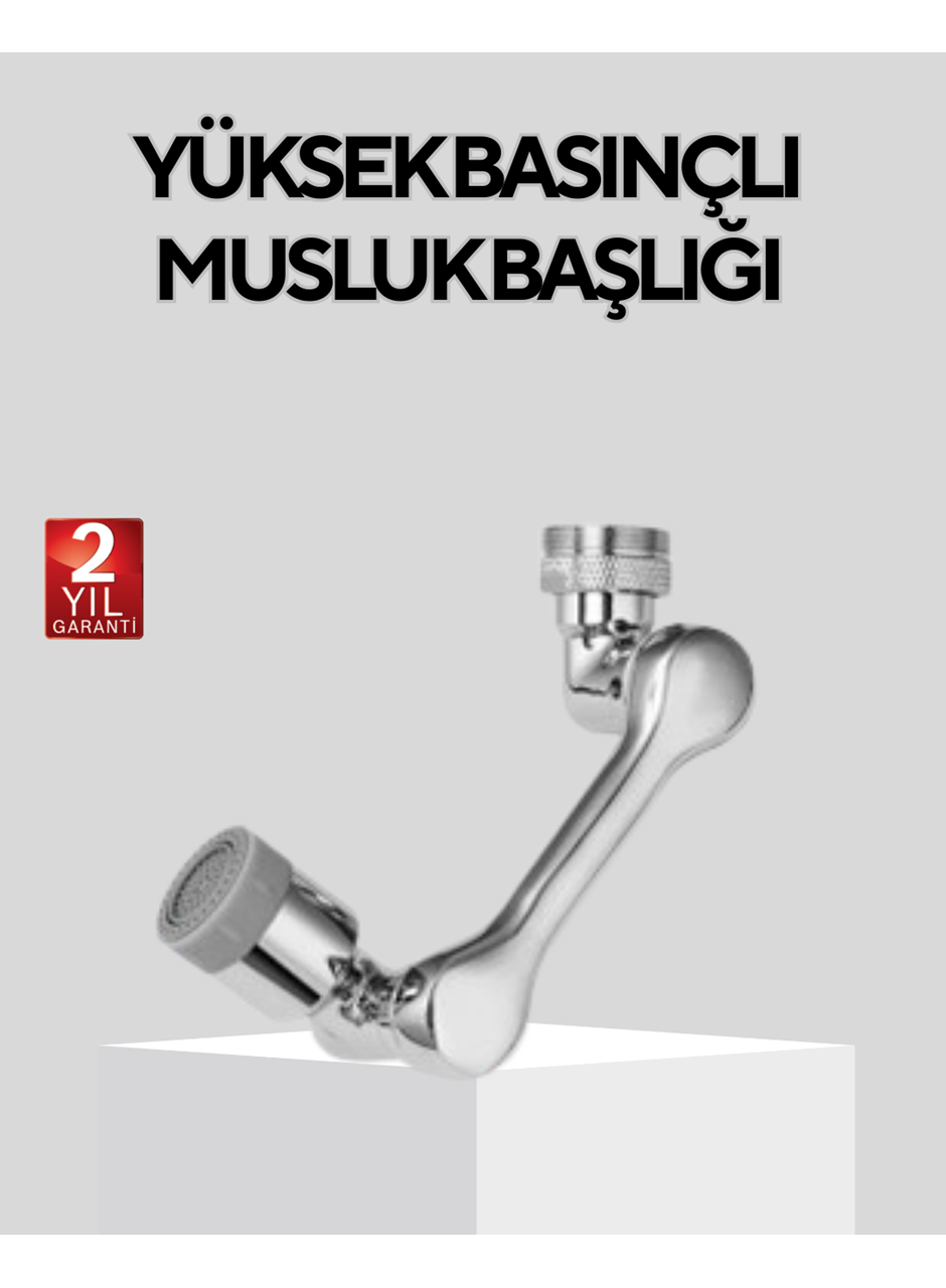 Döner Musluk Başlığı Çok Açılı Robotik Kol Su Tasarruflu