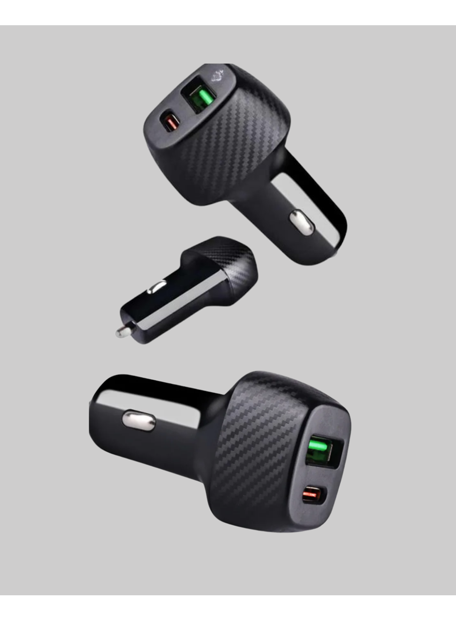 PD Destekli 38W Araç Şarj Başlığı Type-C + USB Çift Çıkış Hızlı Şarj