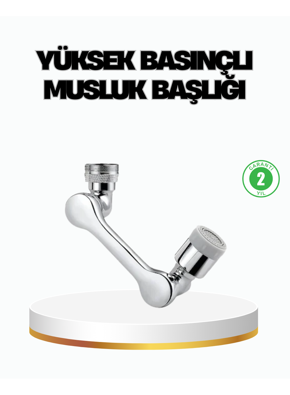 Üç Segmentli 1080 Derece Musluk Aparatı Esnek Döner Havalandırıcı Pratik Kullanım