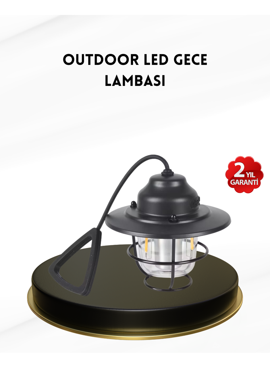 Taşınabilir Retro Çam Konisi Kamp Lambası Gece Işığı Su Geçirmez