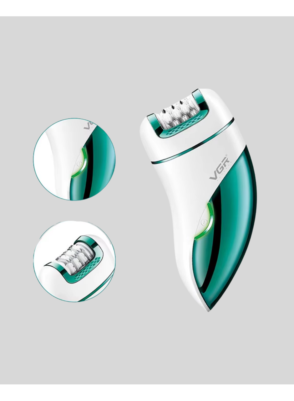 Şarjlı 3’ü 1 Arada VGR Epilatör LED Işıklı Suya Dayanıklı Hassas Bölge Epilasyon Makinesi