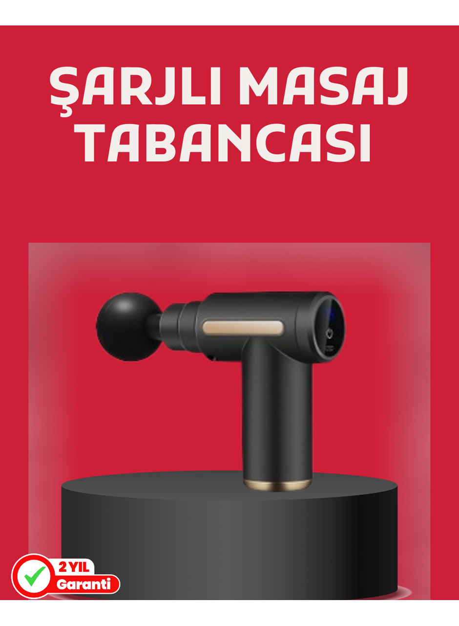 Derin Doku Masaj Tabancası 4 Başlık 6 Kademeli Sessiz Güç Şarjlı Kas Gevşetici