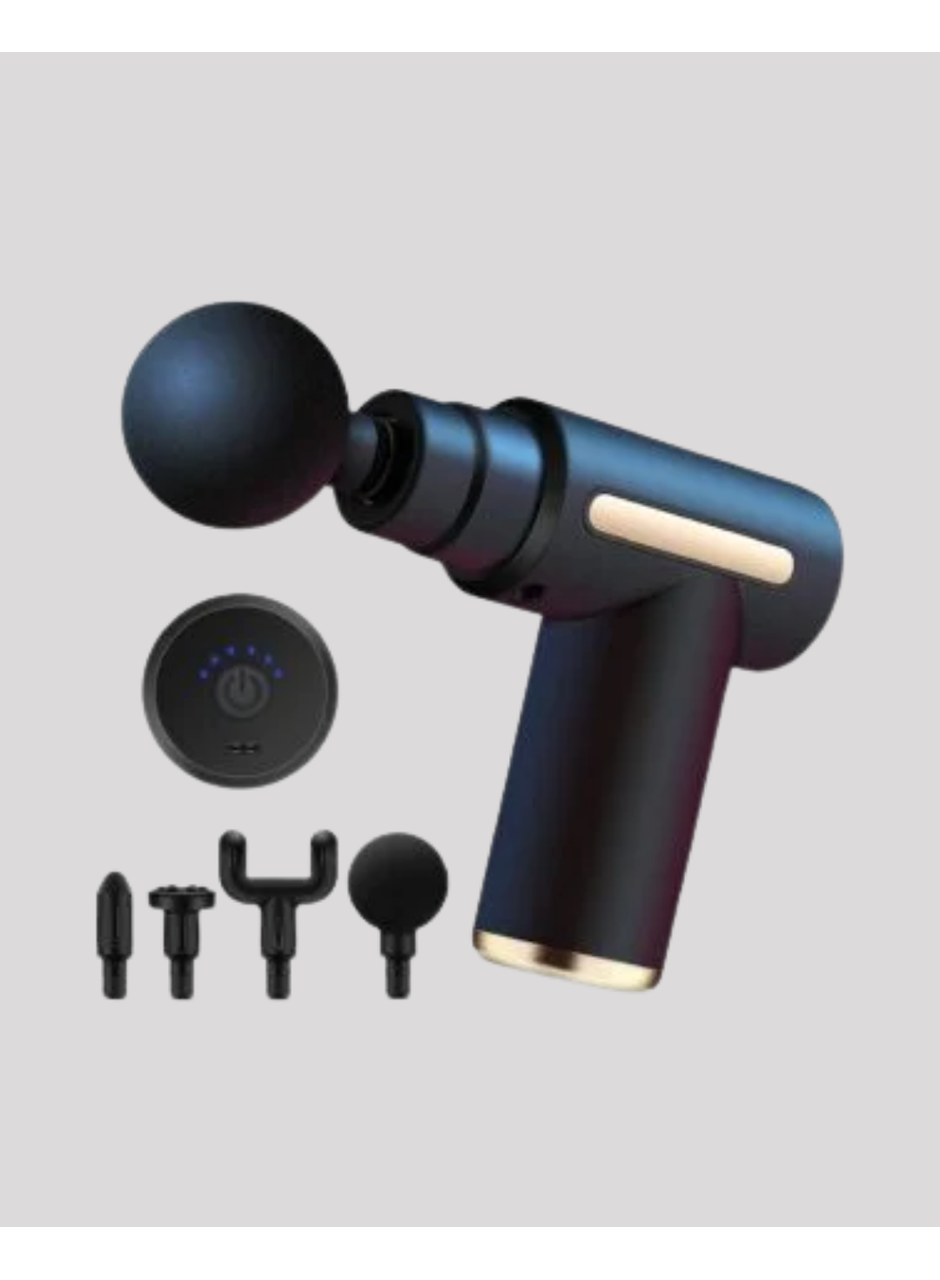 Derin Doku Masaj Tabancası 4 Başlık 6 Kademeli Sessiz Güç Şarjlı Kas Gevşetici