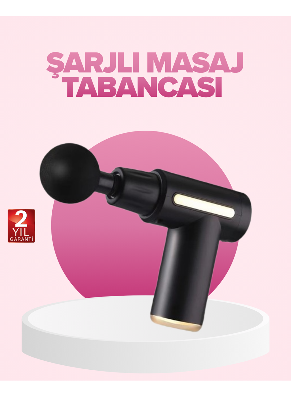 Profesyonel Masaj Tabancası 6 Kademeli Derin Kas Terapisi 4 Başlıklı Şarjlı Sessiz Motor