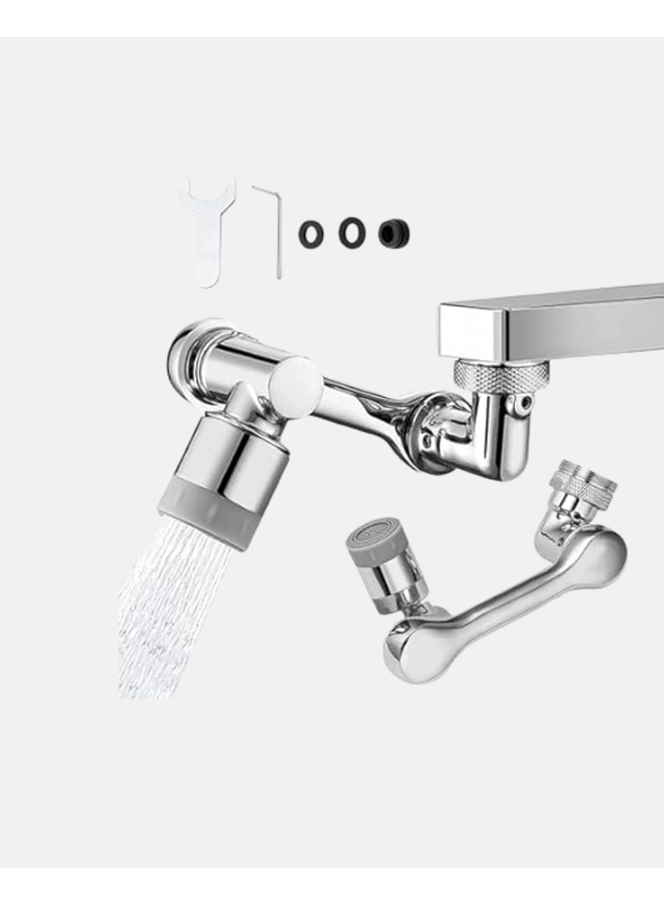 1080° Dönebilen Musluk Ucu – Su Tasarruflu, Esnek ve 360° Çift Eksenli Başlık