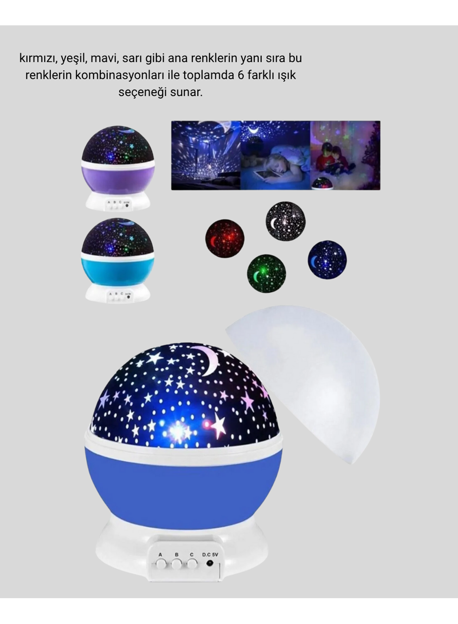 LED Gece Lambası 6 Renk Seçenekli Yumuşak Işıklı Uyku Yardımcı Lamba