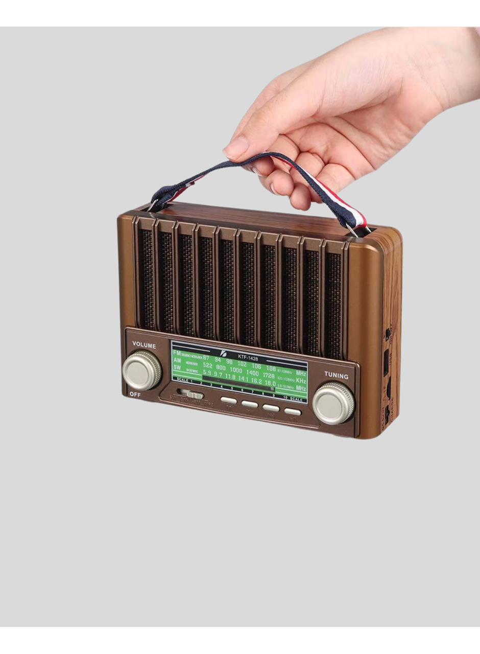 Güneş Enerjili Taşınabilir Hoparlör KTF-1428 Bluetooth Radyo USB SD Kart Destekli