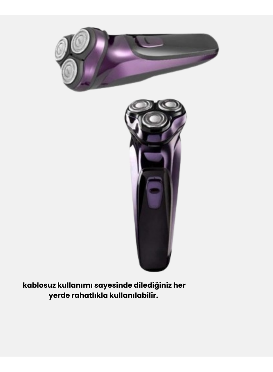 Kompakt Şarjlı Saç Sakal Tıraş Makinesi Kuru Kullanım Özellikli