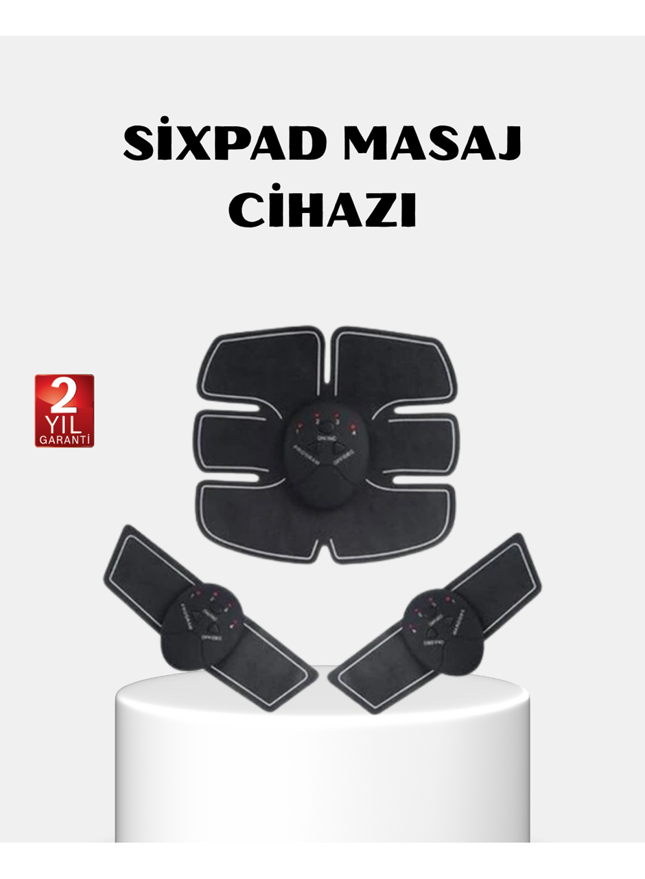 EMS Vücut Geliştirici Göbek ve Kol Pedli 6 Modlu Akıllı Kas Cihazı