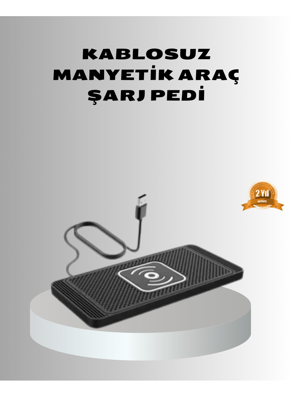 Manyetik Şarj Pedi 7.5W 10W 15W Hızlı Şarj Kaymaz Tabanlı