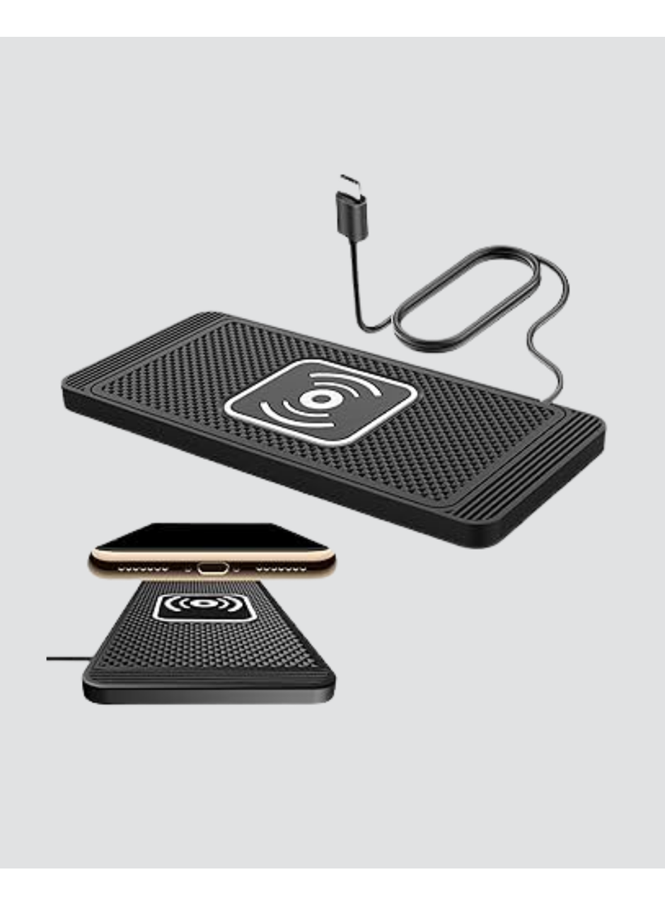 Manyetik Kablosuz Şarj Pedi 15W Hızlı Şarj Kaymaz Silikon Qi Destekli