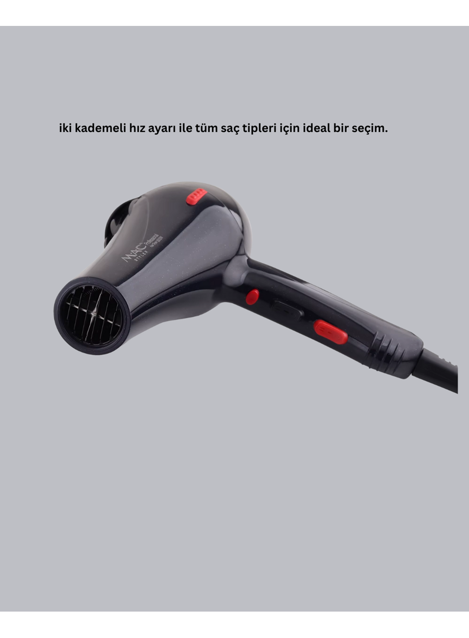 Profesyonel 2200W Fön Makinesi Soğuk Sıcak Üflemeli İki Kademeli