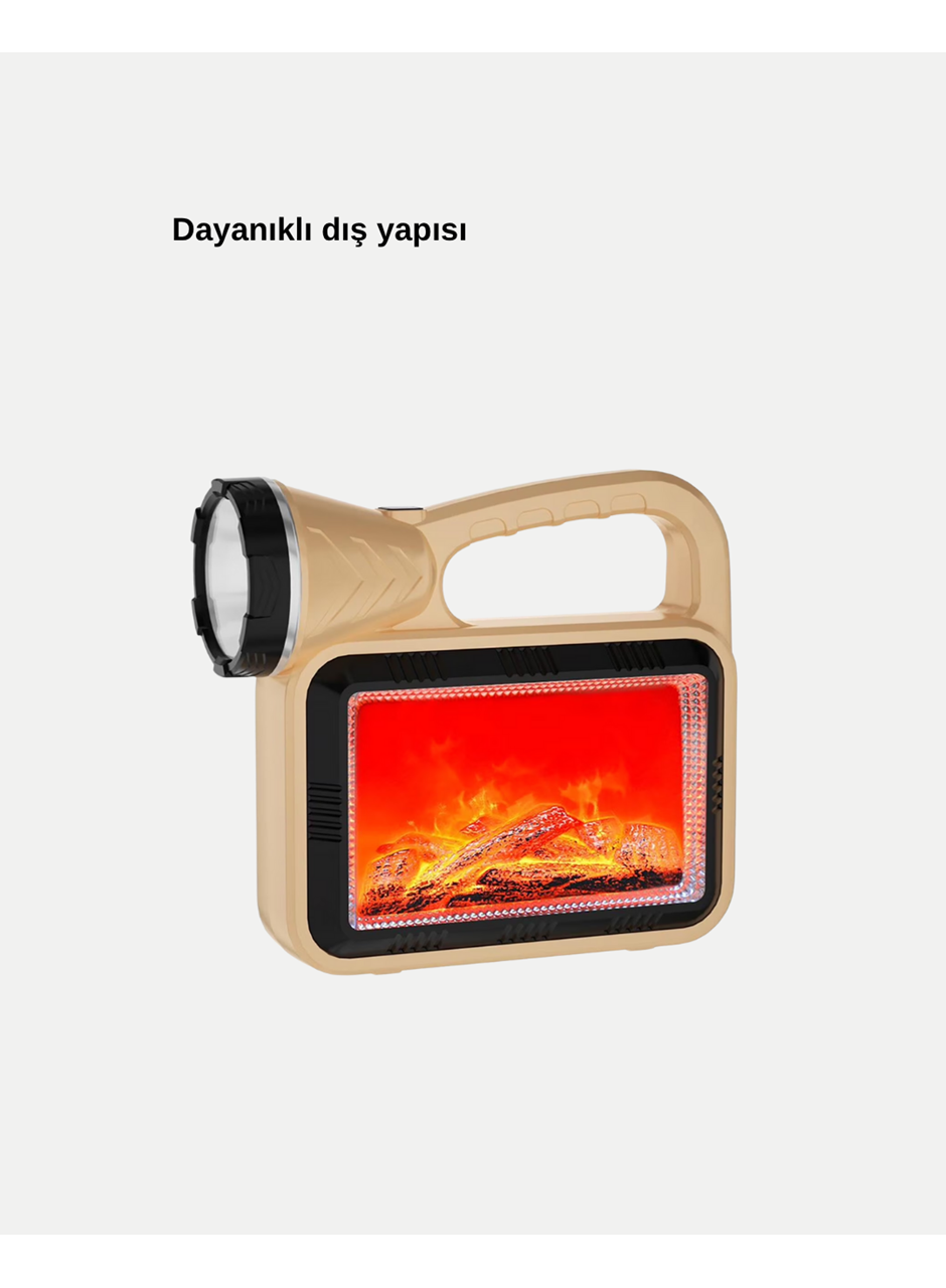 Güneş Enerjili Alev Efektli Lamba COB Led Su Geçirmez Çok Fonksiyonlu