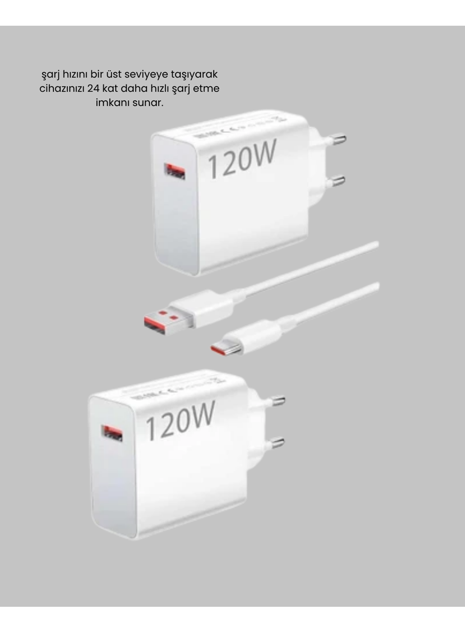 120W Ultra Hızlı Şarj Adaptörü USB-C Destekli Güçlü Şarj Teknolojisi