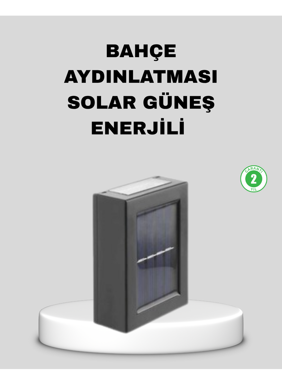 Solar Dış Mekan Aplik Su Geçirmez Dayanıklı LED Aydınlatmalı
