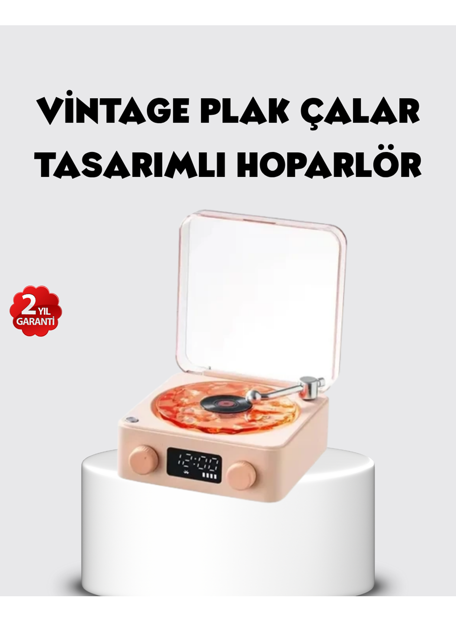 Bluetooth Hoparlörlü Gece Lambası Dijital Saatli Şeffaf Su Dalgası Işıklı Dekoratif