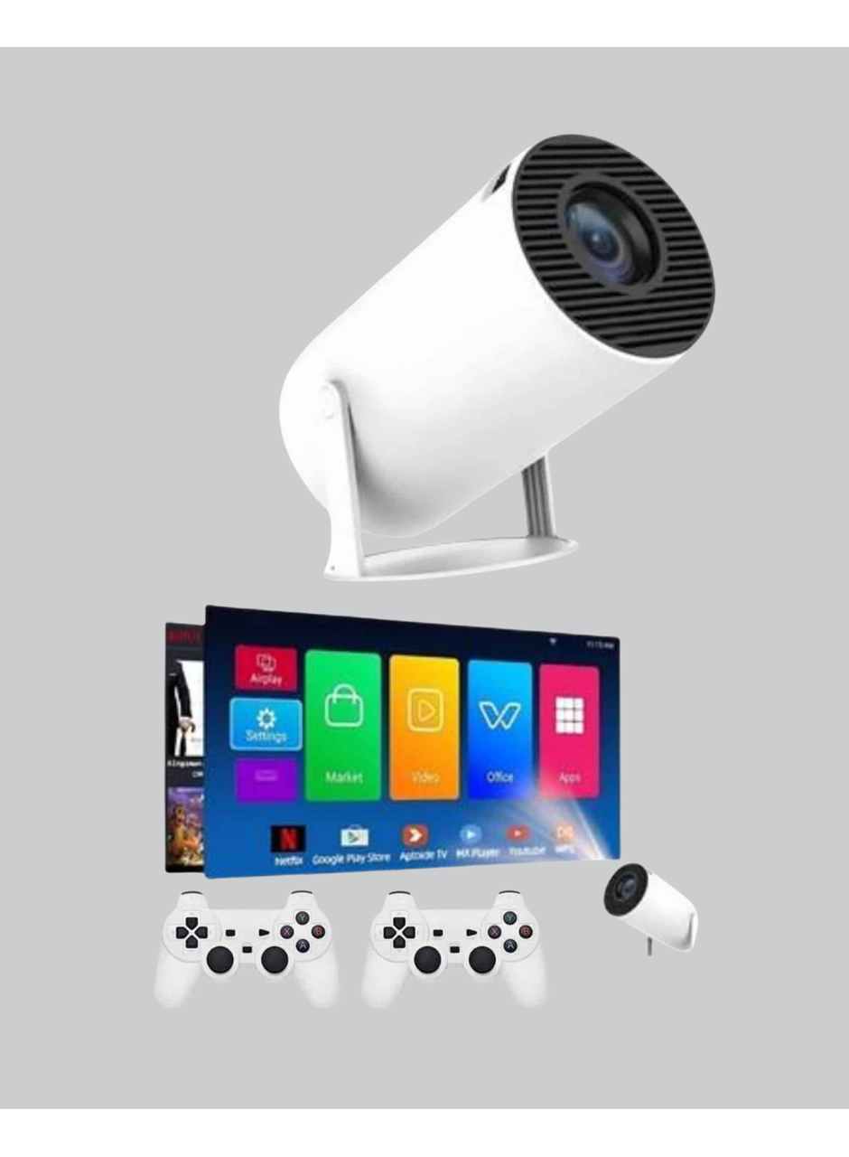 Kablosuz Projeksiyon Cihazı 4K Destekli HDMI USB Oyun Uyumlu