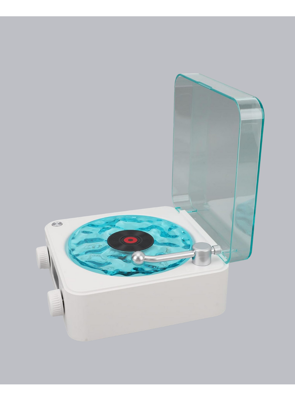 3-ü-1 Gece Işığı Bluetooth Hoparlör Dijital Saat Vintage Plak Çalar Tasarımlı