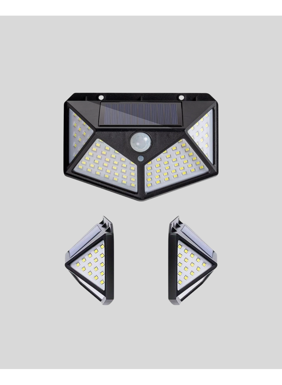 Solar Bahçe Lambası 100 LED Hareket Sensörlü Güneş Enerjili Aydınlatma