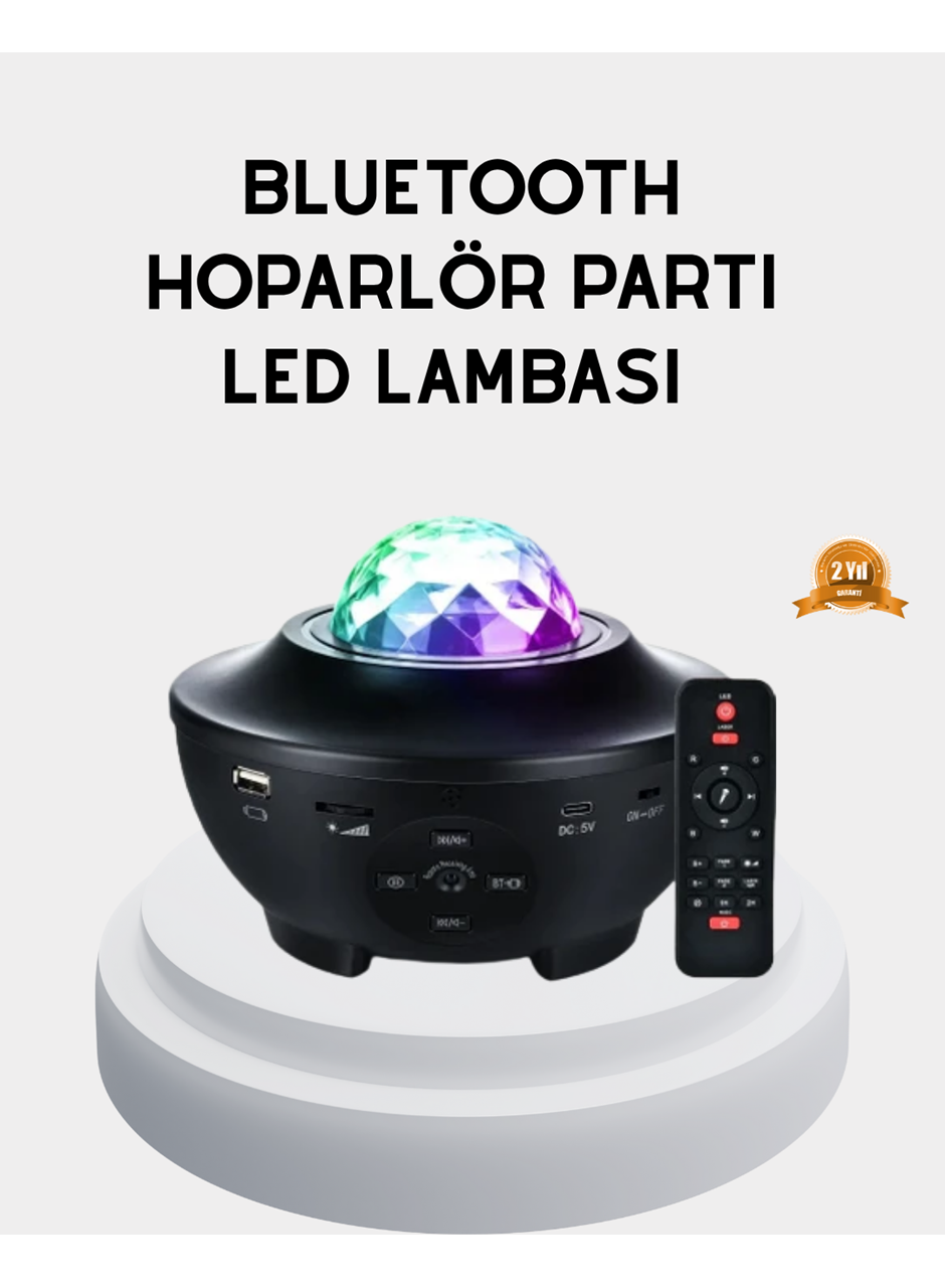 LED Yıldızlı Projektör Galaxy Modlu Renk ve Parlaklık Ayarlı Gece Lambası