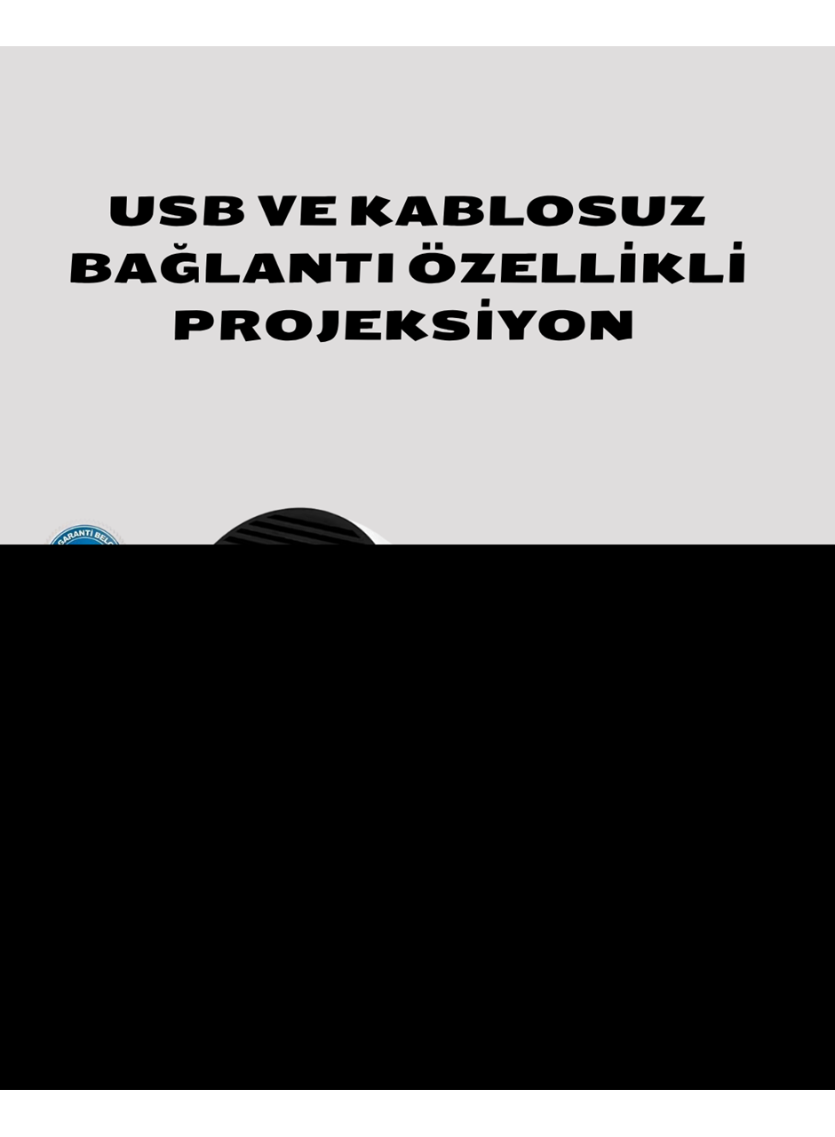 HDMI USB Bağlantılı 4K Destekli Taşınabilir Projeksiyon Cihazı