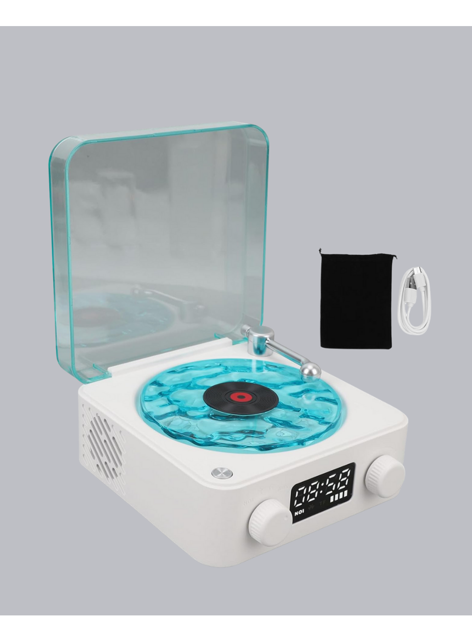 Gece Lambası Stereo Bluetooth Hoparlör Dijital Saatli Vintage Tasarım Çok Fonksiyonlu