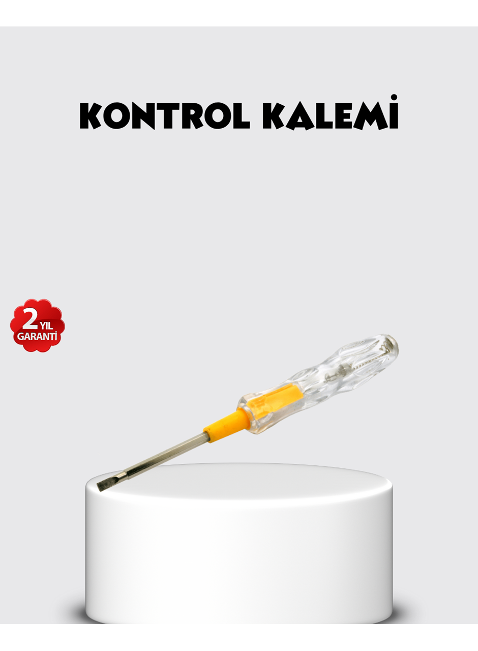 Neon Lambalı Elektrik Kontrol Kalemi Nikel Kaplama 110-220V