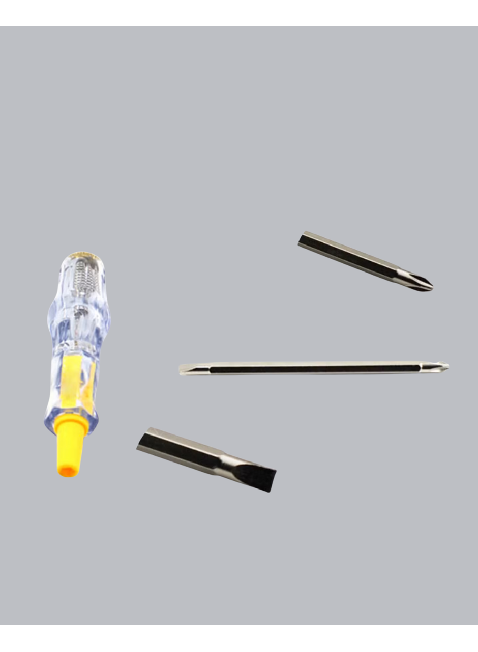 Neon Lambalı Elektrik Kontrol Kalemi Nikel Kaplama 110-220V