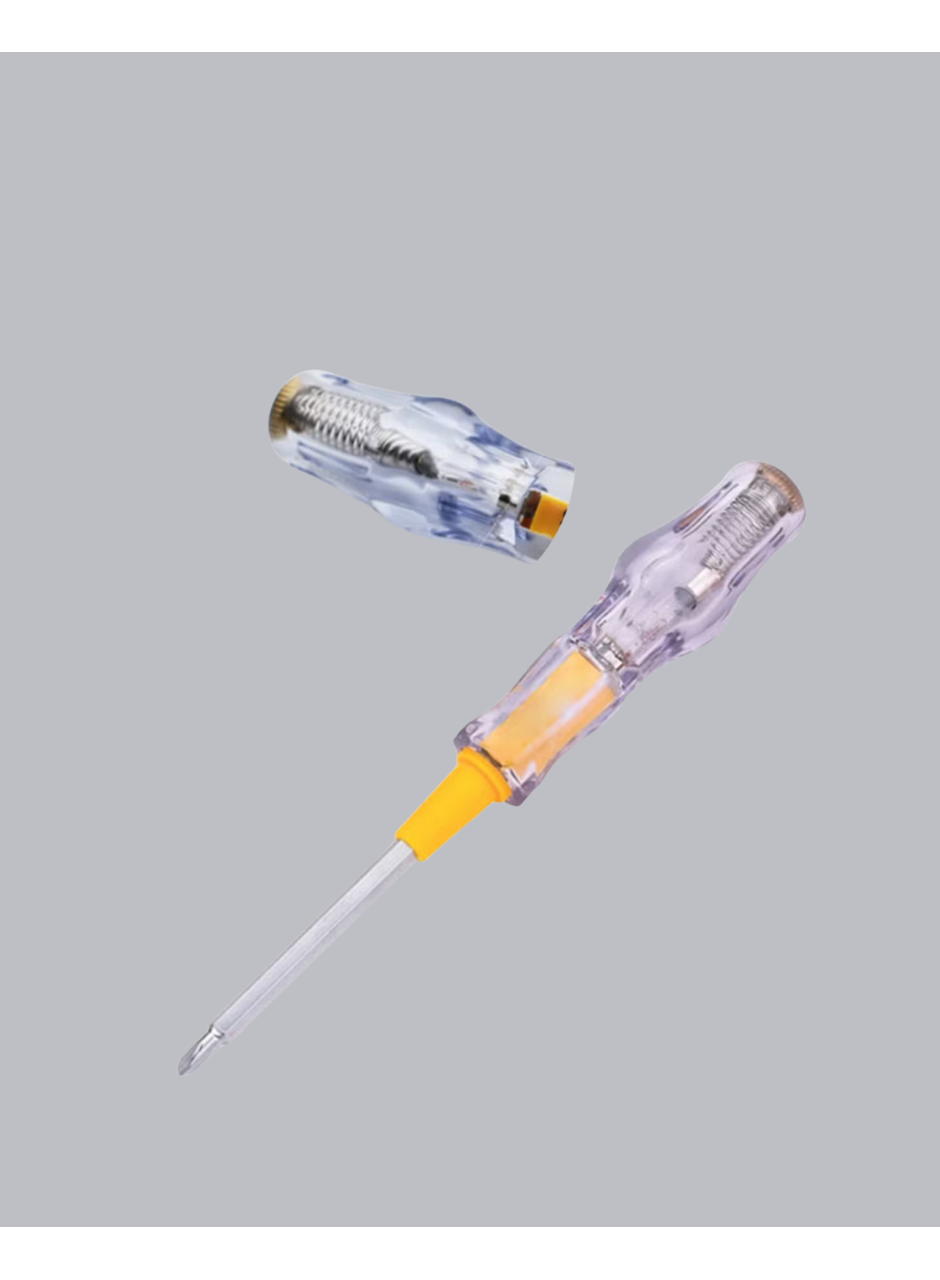 Neon Lambalı Elektrik Kontrol Kalemi Nikel Kaplama 110-220V