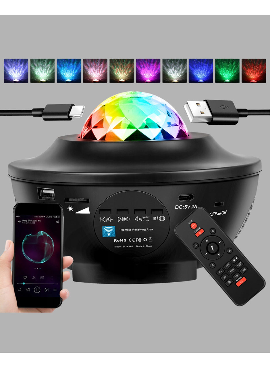 Galaxy Yıldız Projektör Çok Renkli Ayarlı Parlaklık Uzay Atmosfer Işığı