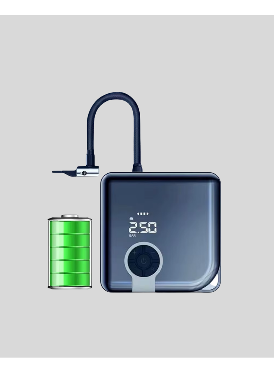 6000mAh Bataryalı Type-C Şarjlı Mini Hava Kompresörü LED Işıklı
