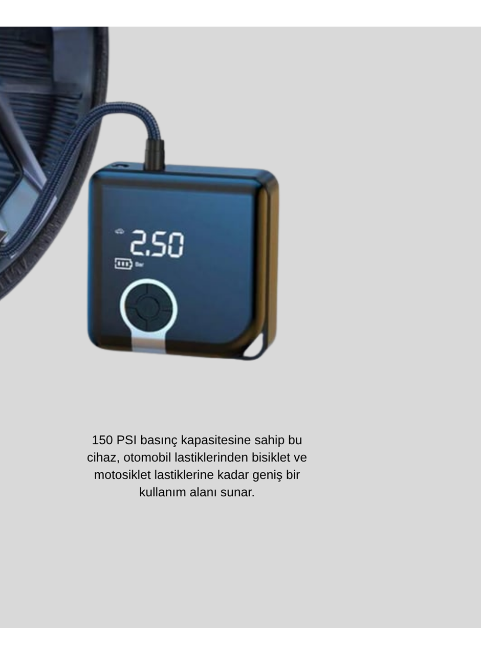 Taşınabilir Akıllı Hava Kompresörü Yüksek Basınç Kapasiteli