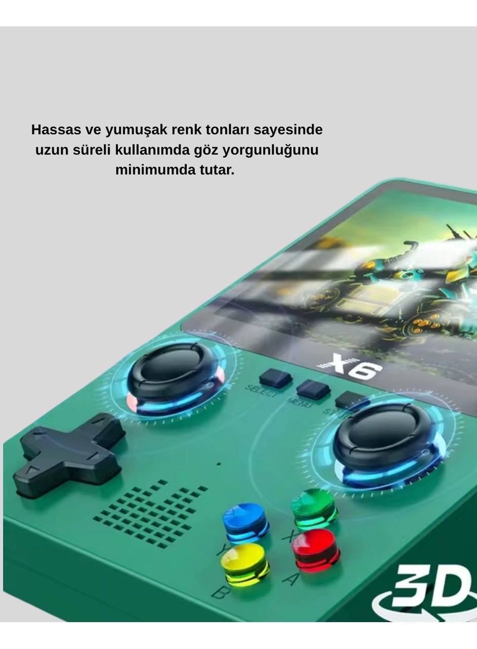 Retro Taşınabilir Konsol 3.5 IPS Ekran Ergonomik Çift LR Kontrollü