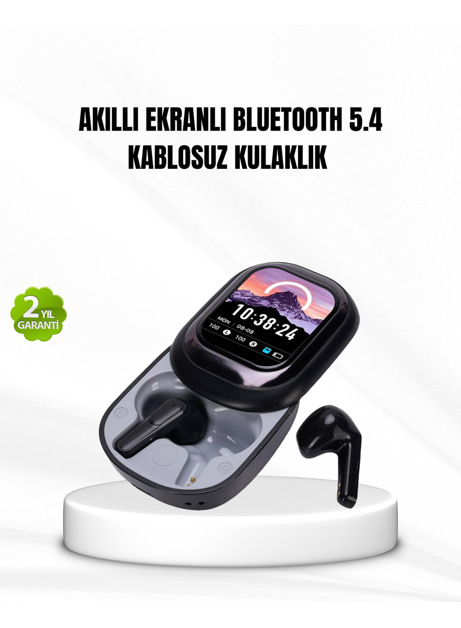 Bluetooth 5.4 Kulaklık – Gürültü Engelleme ve Akıllı Ekranlı Şarj Kutusu